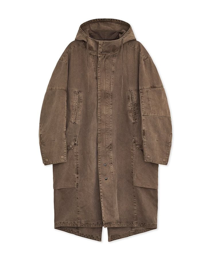 Bitumen parka, storm-taped waxed 12oz canvas